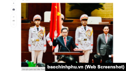 Ông Trần Thanh Mẫn tuyên thệ nhậm chức Chủ tịch Quốc hội Việt Nam ngày 20 tháng Năm.