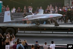 کیف ، یوکرین میں ترک ساختہ ٹی بی 2 ڈرون۔ فائل فوٹو