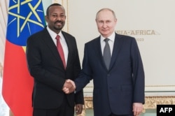 صدر پوٹن اور ایتھوپیا کے وزیر اعظم ابی احمد